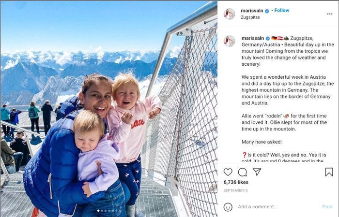 Marissa Nasution di perbatasan Austria dan Jerman