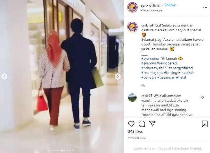 Gestur Syahrini ketika bersama Reino Barack