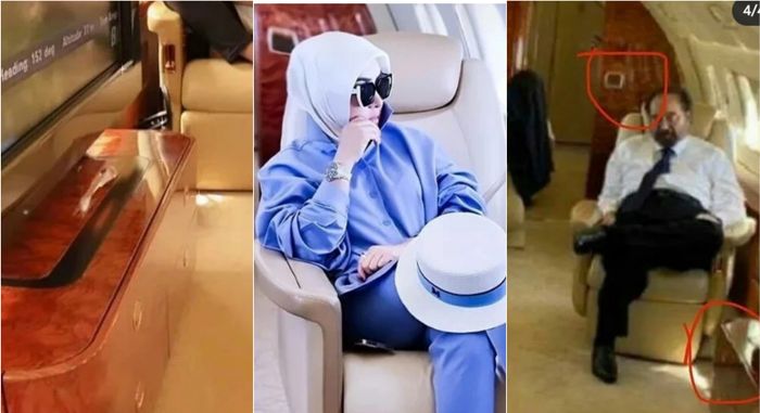 Syahrini menaiki jet pribadi