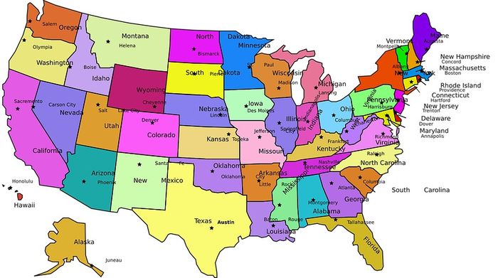 Daftar Negara Bagian di Amerika Serikat, Lengkap dengan Ibu Kotanya - Semua  Halaman - Kids