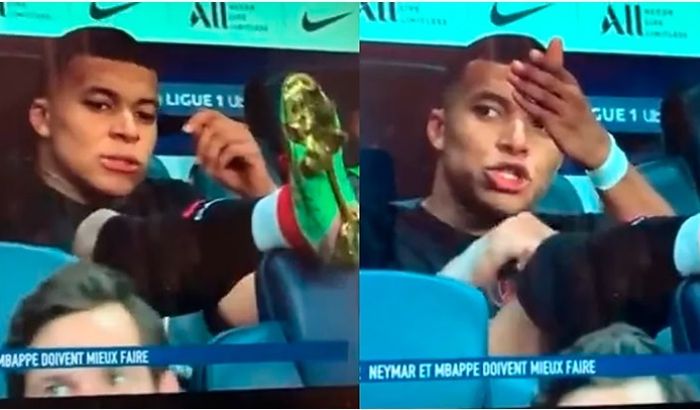 Kylian Mbappe marah karena tak dioper oleh Neymar.