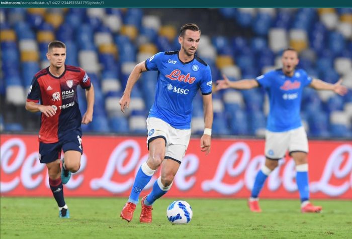 Fabian Ruiz tampil dalam laga Napoli kontra Cagliari pada pekan keenam Liga Italia 2021-2022.