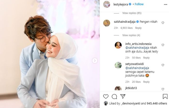 Unggahan Lesti Kejora