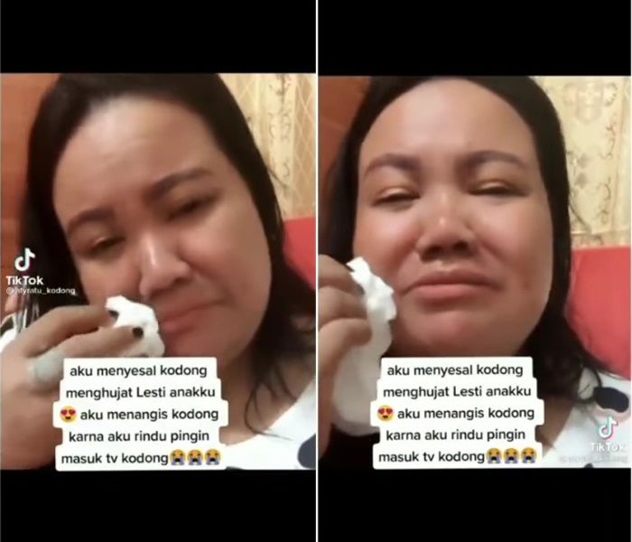 Unggahan Tik Tok Aty Kodong, sebut menyesal hujat Lesti Kejora