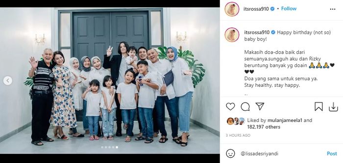 Momen ulang tahun putra Rossa