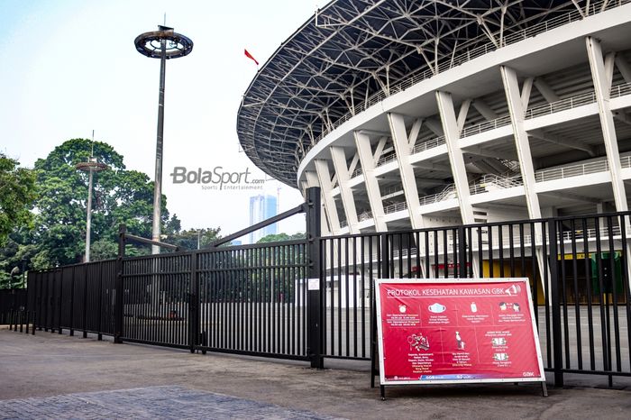 Stadion Gelora Bung Karno menjadi venue laga pembuka BRI Liga 1 2021/2022 antara Bali United versus Persik Kediri, 27 Agustus 2021.