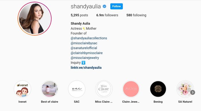 Shandy Aulia hapus status 'istri' di Instagram