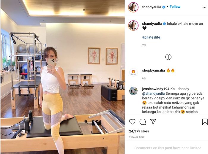 Shandy Aulia isyaratkan move on