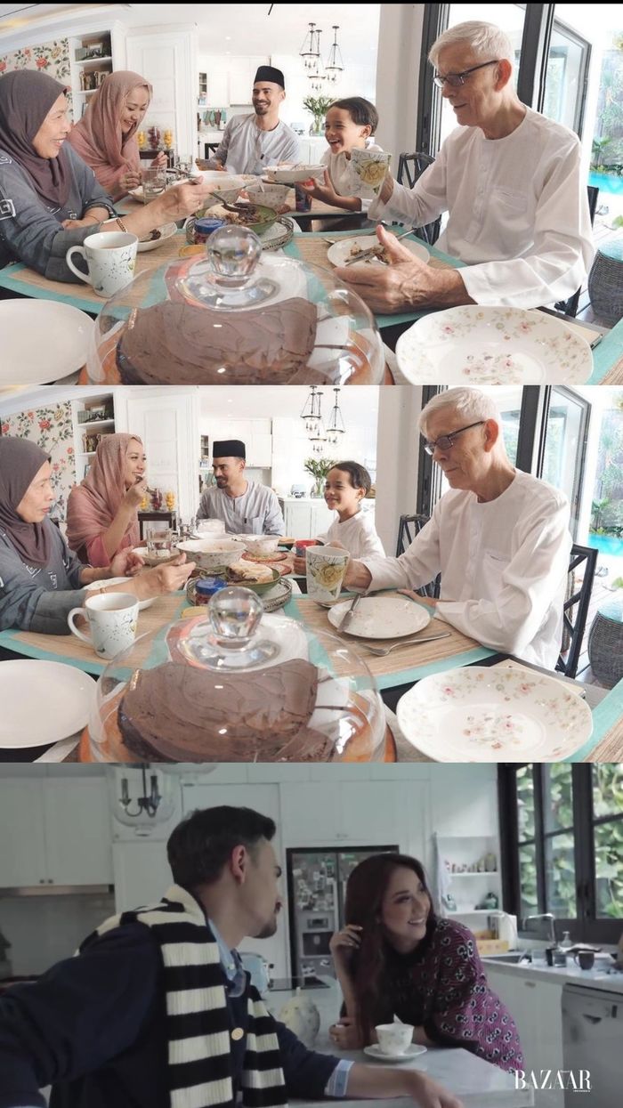 Ruang makan dan dapur di rumah artis BCL dan Ashraf Sinclair.