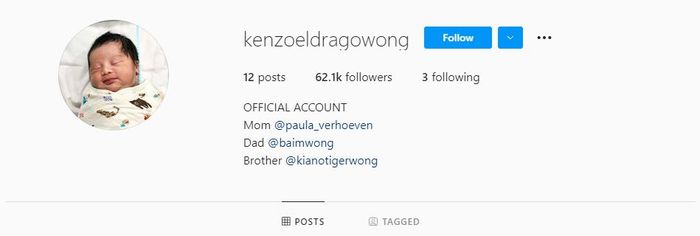 Jumlah followers Instagram anak kedua Baim Wong dan Paula Verhoeven yang baru saja lahir sudah menyentuh angka 62,1 ribu.