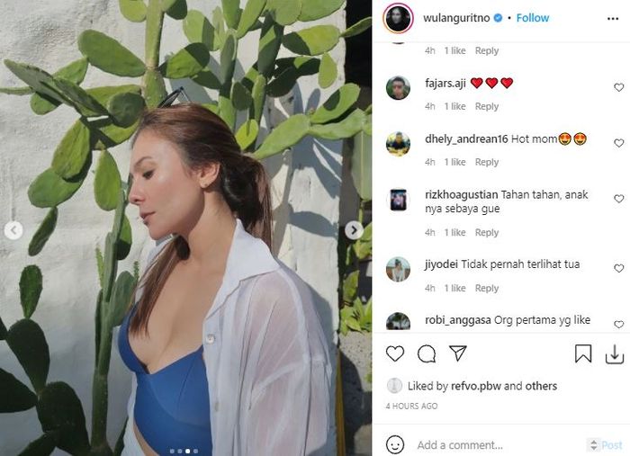 Komentar netizen dalam postingan Wuulan Guritno