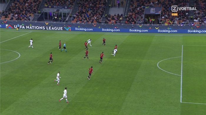 Proses gol Kylian Mbappe ke gawang timnas Spanyol dalam final UEFA Nations League