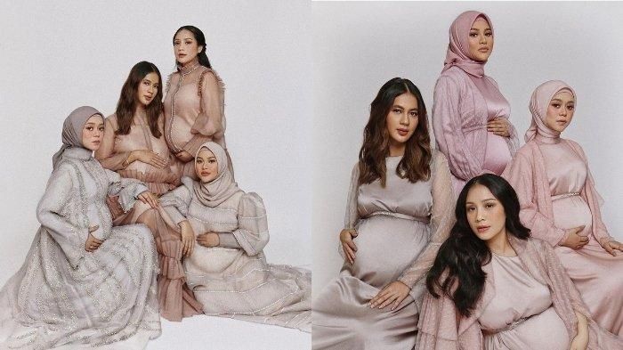 foto maternity aurel, paula, nagita an lesti