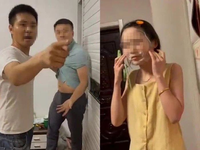 Tertangkap basah selingkuh, wanita ini justru santai dengan masih mengenakan masker di wajah.