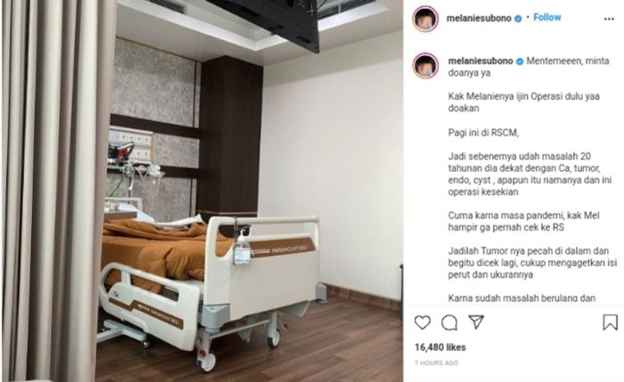 Unggahan asisten Melanie