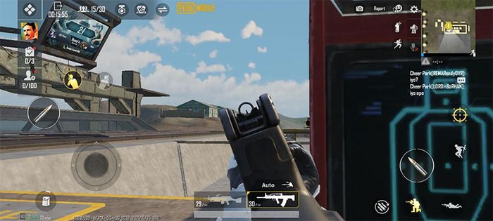 Gerakan dasar saat menggunakan AR di PUBG Mobile.