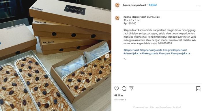 Bisnis klappertaart milik putri semata wayang Kasino Warkop DKI