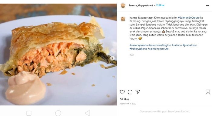 Bisnis pastry salmon milik Hanna Kasino