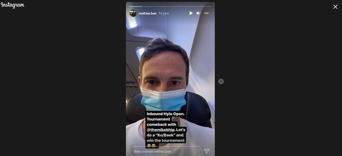 Unggahan Mathias Boe melalui akun Instagram pribadinya.