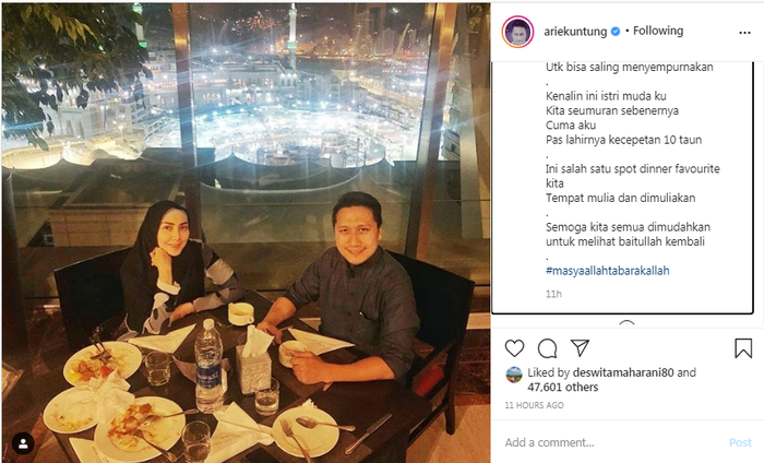 Arie Untung pamerkan istri muda.