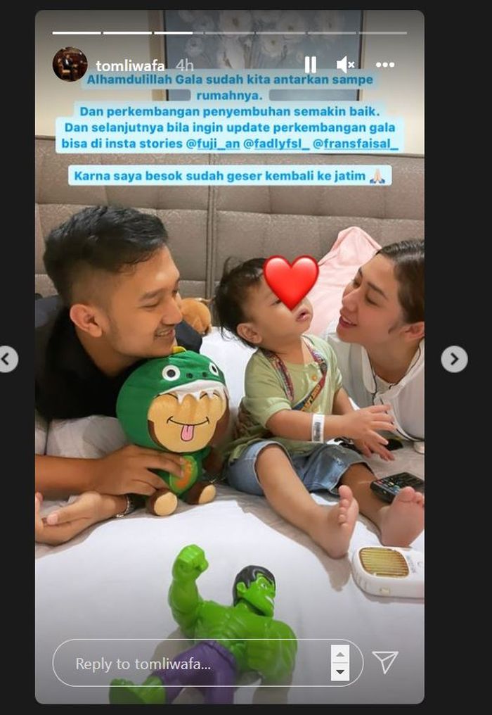 Perkembangan putra Vanessa Angel dan Bibi Ardiansyah