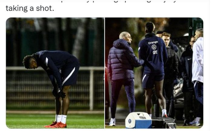 Gelandang Manchester United, Paul Pogba, alami cedera saat bertugas di timnas Prancis.