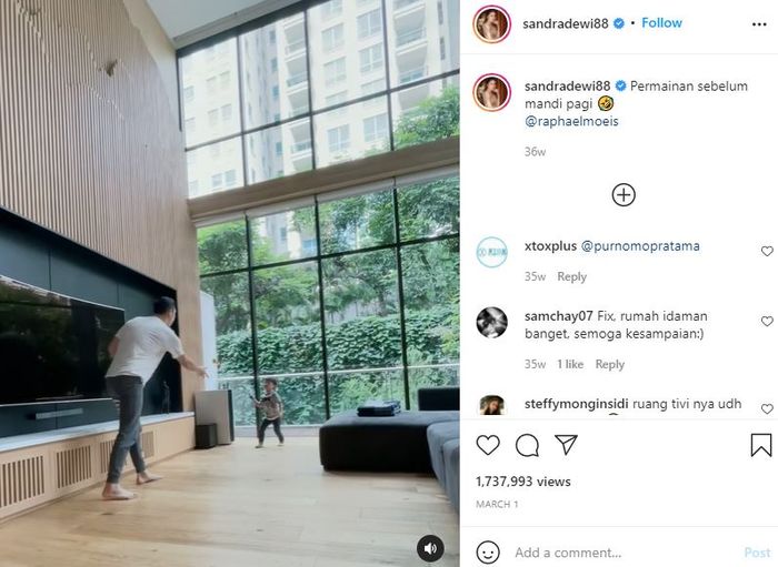 Rumah artis Sandra Dewi yang super mewah