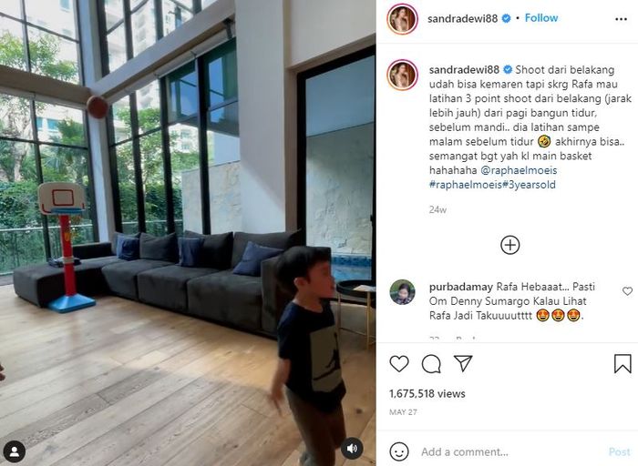 Rumah artis Sandra Dewi yang super mewah