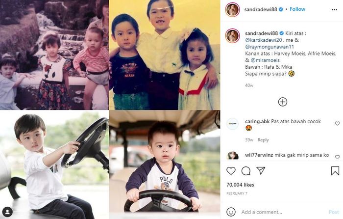 Sandra Dewi masa kecilnya dulu