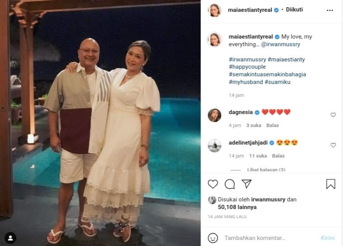 Potret kebersamaan Maia Estianty dan Irwan Mussry