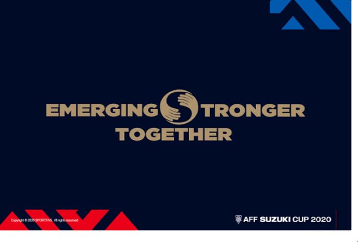 Piala AFF 2020 menggunakan slogan Emerging Stronger Together (Bangkit Lebih Kuat Bersama) di masa pandemi Covid-19.