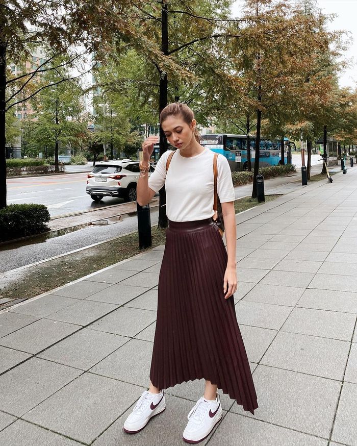 Detail OOTD Yuki Kato saat di Korea Selatan.