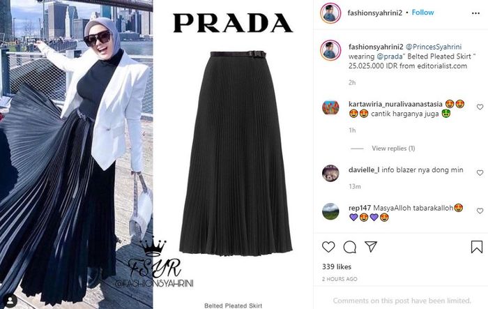 Syahrini kenakan rok seharga Rp 25 jutaan