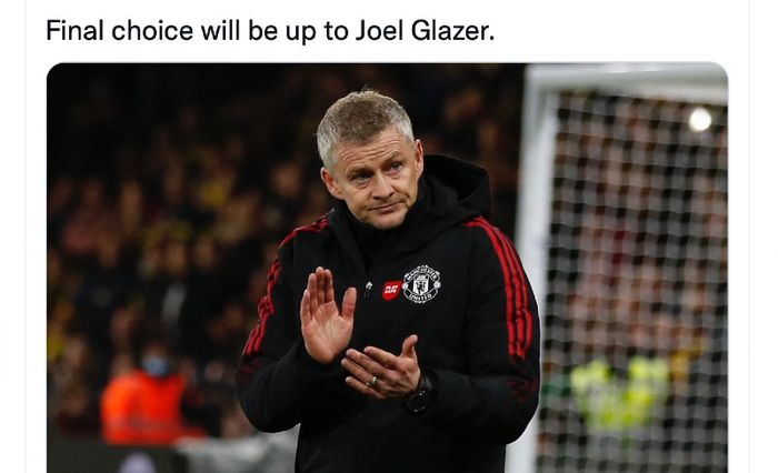 Pelatih Manchester United, Ole Gunnar Solskjaer.