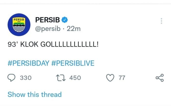 Persib Bandung sempat menganggap Marc Klok membuat gol ke gawang Persija Jakarta pada menit ke-93 lewat unggahan twitter-nya
