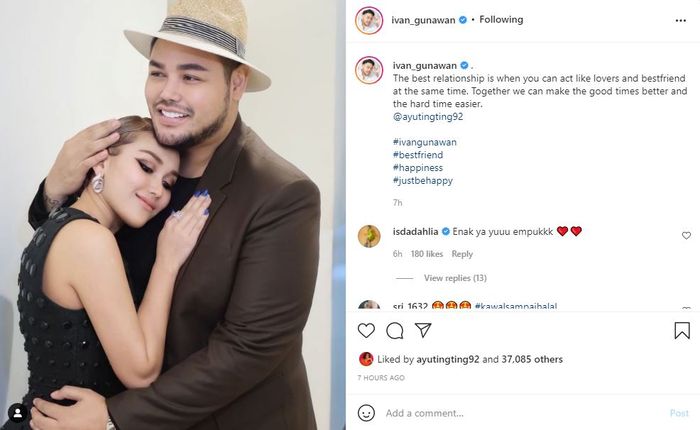 Ivan Gunawan unggah foto mesra bersama Ayu Ting TingTangkapan layar Instagram @ivan_gunawan