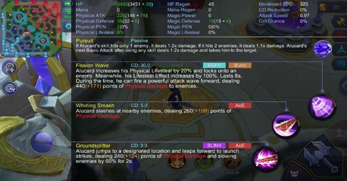 Deskripsi skill hero Alucard Mobile Legend.