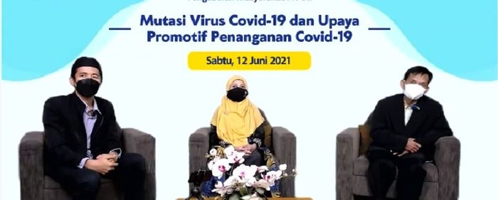 Seminar Online Pengabdian Masyarakat FK UII dengan tema &ldquo;Mutasi Virus Covid-19 dan Upaya Promotif Penanganan Covid-19&rdquo;