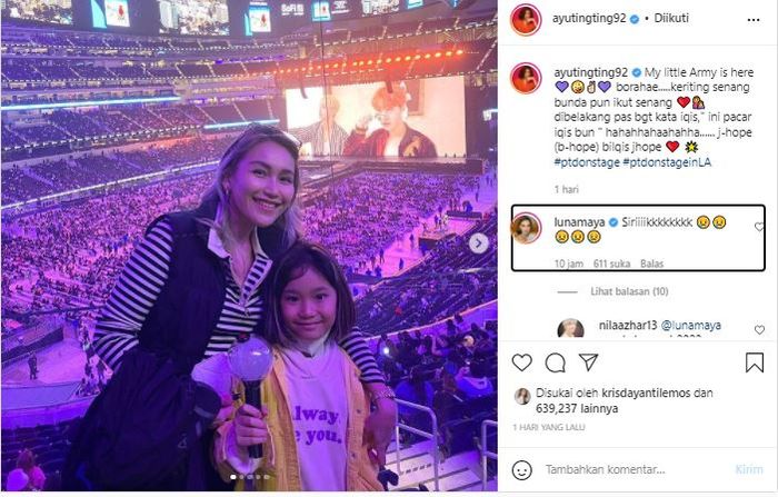 Ayu Ting Ting dikomentari Luna Maya