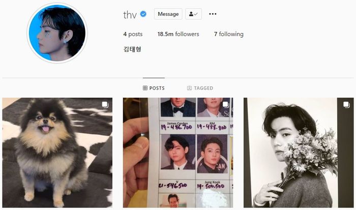V BTS Sukses Pecahkan Deretan Rekor Ini Lewat Akun Instagram Pribadinya