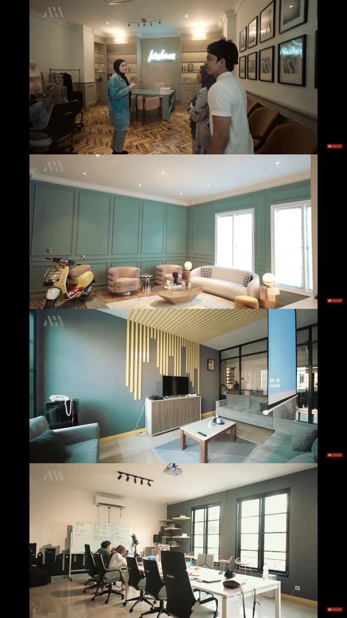 Area kantor di rumah artis Zaskia Sungkar dan Irwansyah.