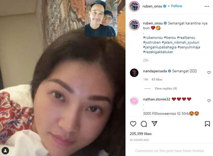 Postingan Ruben Onsu