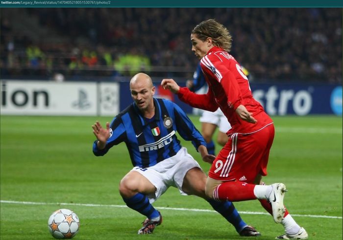 Inter Milan dan Liverpool berhadapan di Liga Champions pada 2008 silam.