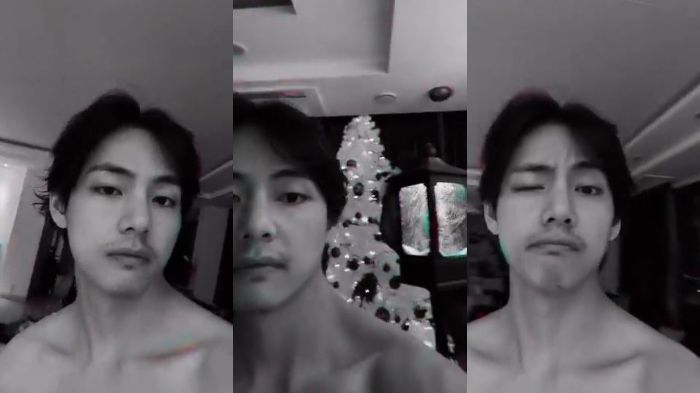 Postingan Instagram Story V BTS pada 19 Desember 2021.
