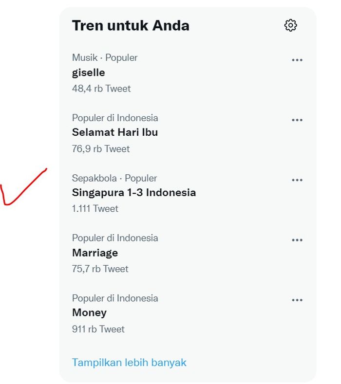 Skor kemenangan 3-1 Timnas Indonesia atas Singapura jadi trending topic di Twitter.