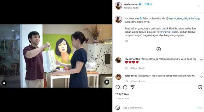 Veronica Tan dapat kado tas mewah dari Nicholas Sean