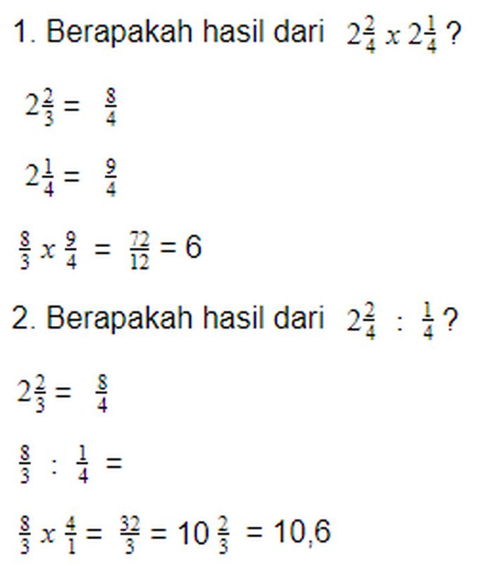Materi Matematika Kelas 7 Cara untuk Menghitung Pecahan Campuran