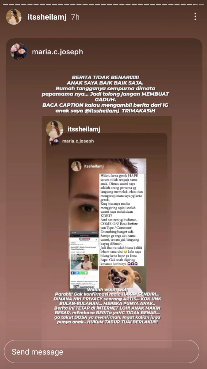 Unggahan Sheila Marcia