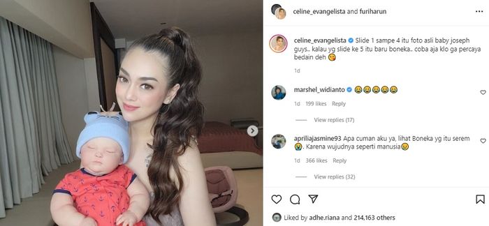 Celine Evangelista adopsi Baby Joseph