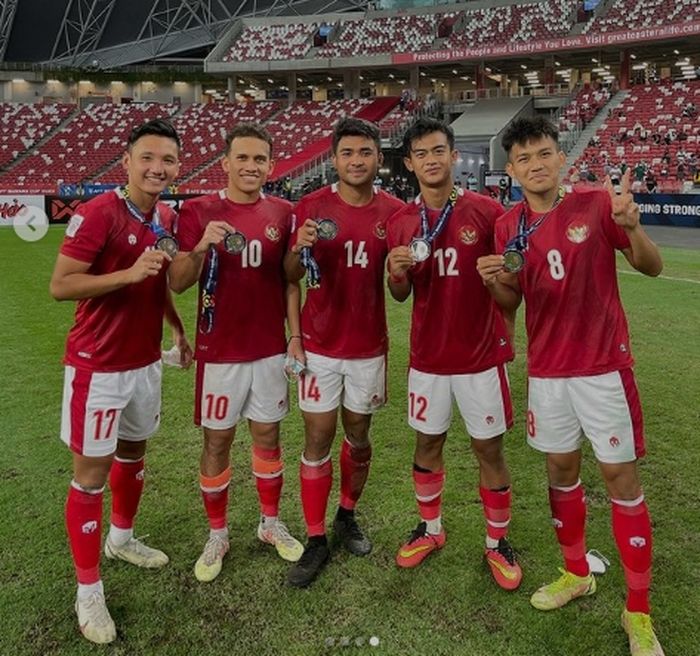 Circle Egy Maulana Vikri di timnas Indonesia (1/1/2022).